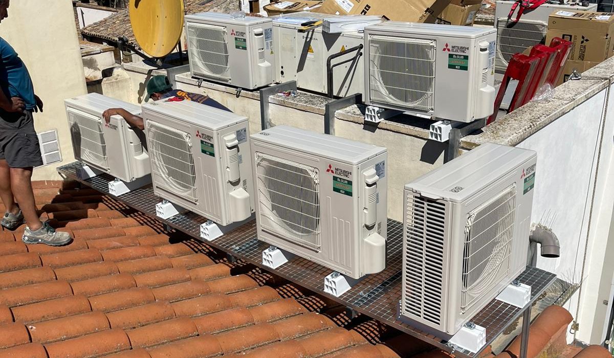 Estructuras para maquinas de aire acondicionado en Tudela (Apartamentos Casa Alberto)